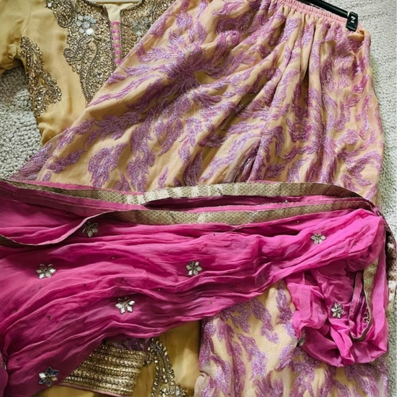 Pakistani three pieces salwar suit dress sarara small - Picture 4 of 16